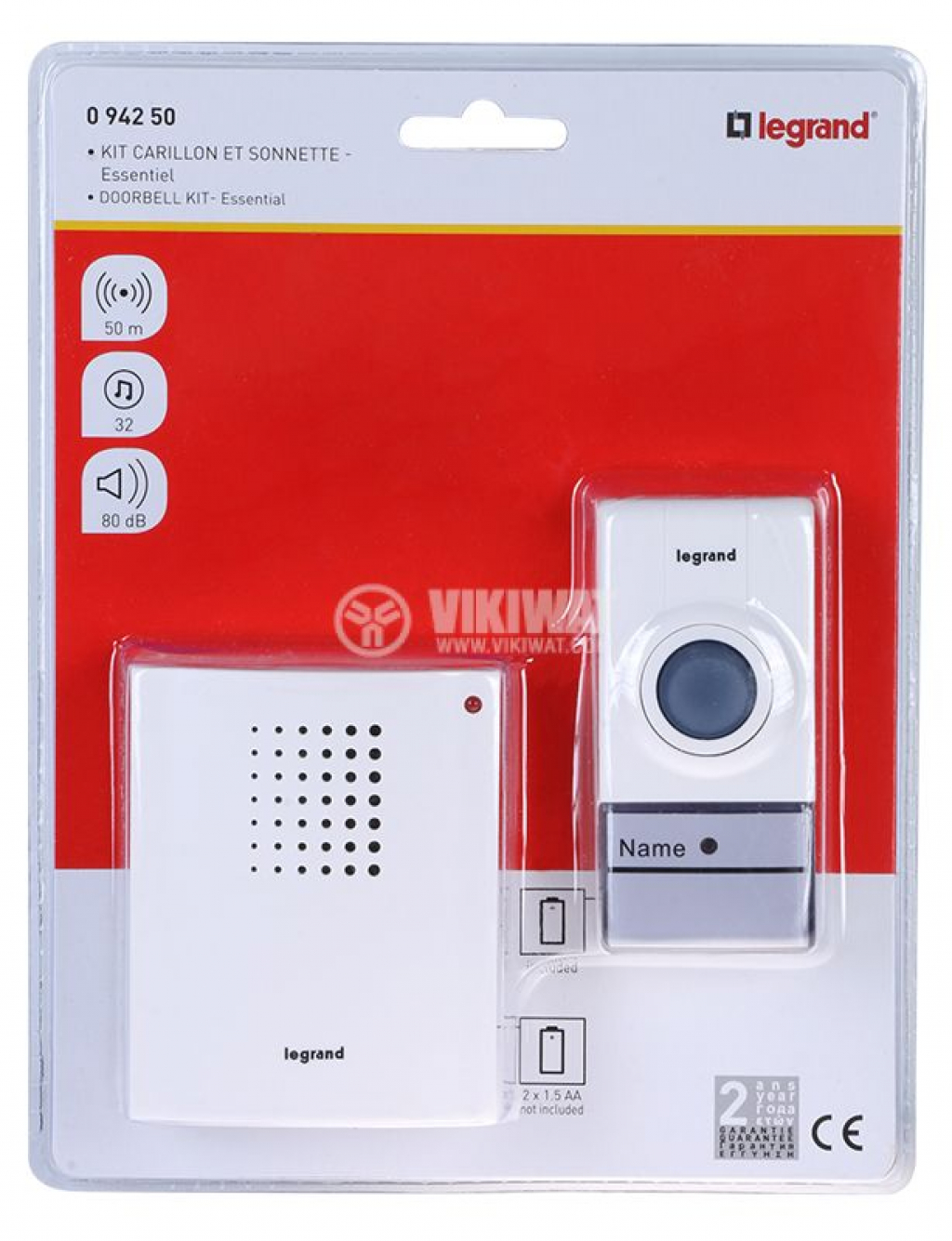 Безжичен звънец Legrand 94250